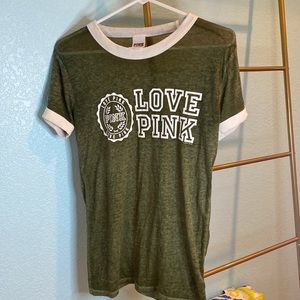XS Love Pink Green womens top
